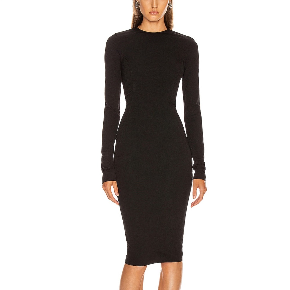 Rick Owens long sleeve Sade Dress with cutout back